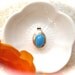RESERVED-Robbin's Egg Blue-Turquoise and Sterling Silver Oval Pendant/Charm