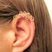 Golden Lace Ear Cuff Wrap 14K Gold Filled Twisted Wire Non Pierced