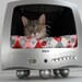Recycled T.V. Pet Bed - Mid Century Decor - Atomic Fabric - Cats & Dogs - Upcycled Pet Bed