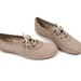 RESERVED // Burlap Tennis Shoes // Canvas Sneakers Womens size 10 vintage 1980s