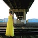 vintage 60s full length yellow shift dress with lace overlay. springtime fancy. late sixties.