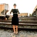 wednesday addams. vintage 60s little black dress with white peter pan collar. size m/l.
