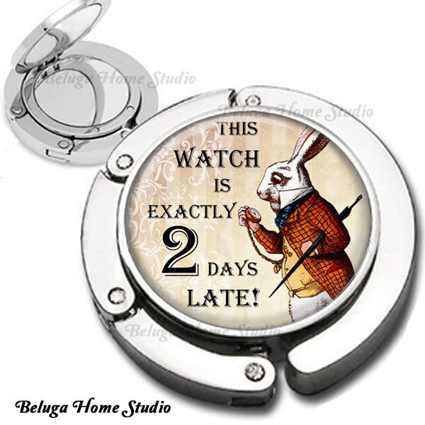 Rabbit with Stopwatch from Alice in Wonderland Purse Hook Bag