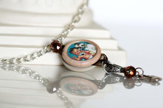 Labor Day Sale Beyond Buttons Hello Baby Necklace