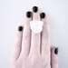 owl head crystal ring, adjustable ring