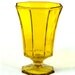 Vintage Independence Crystal Octagonal Yellow Ice Tea Glass