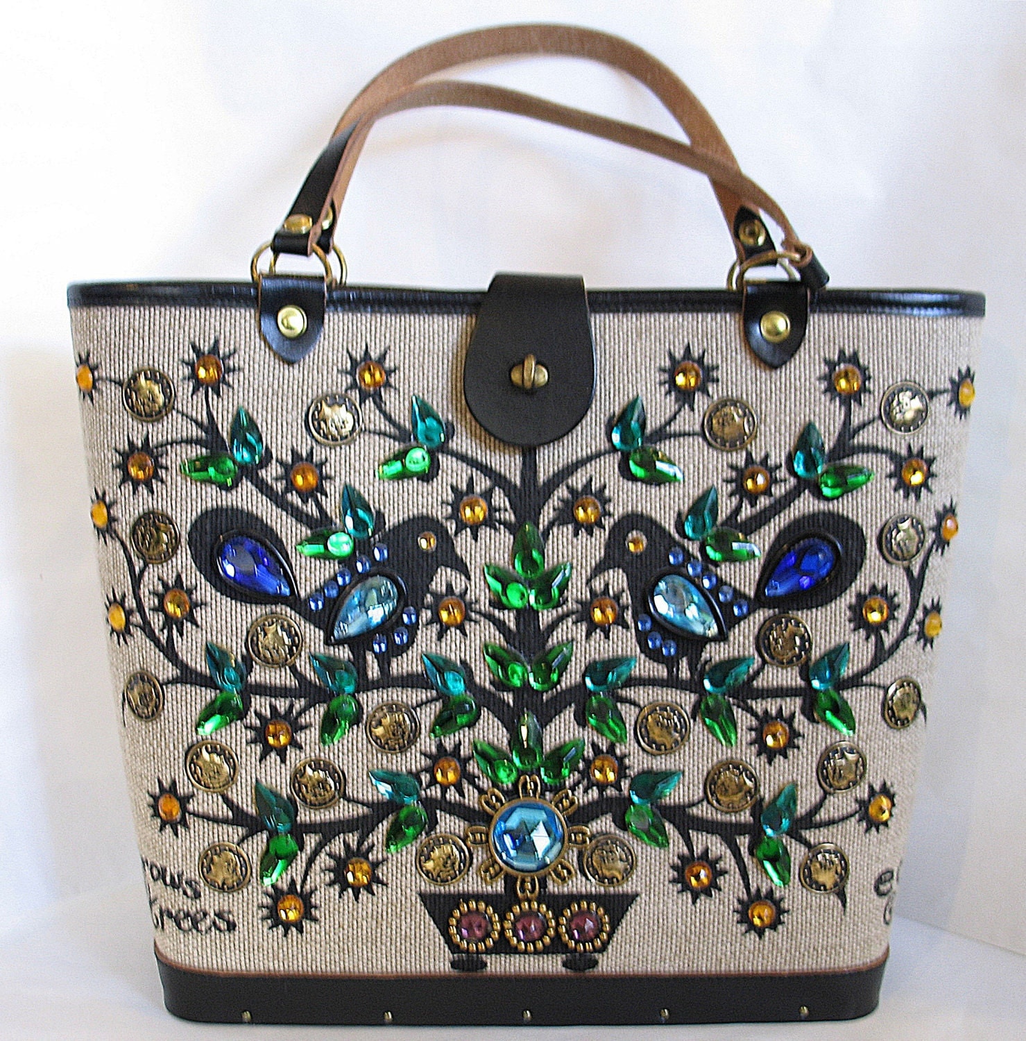 Vintage 1960s Enid Collins It Grows on Trees FABULOUS Purse