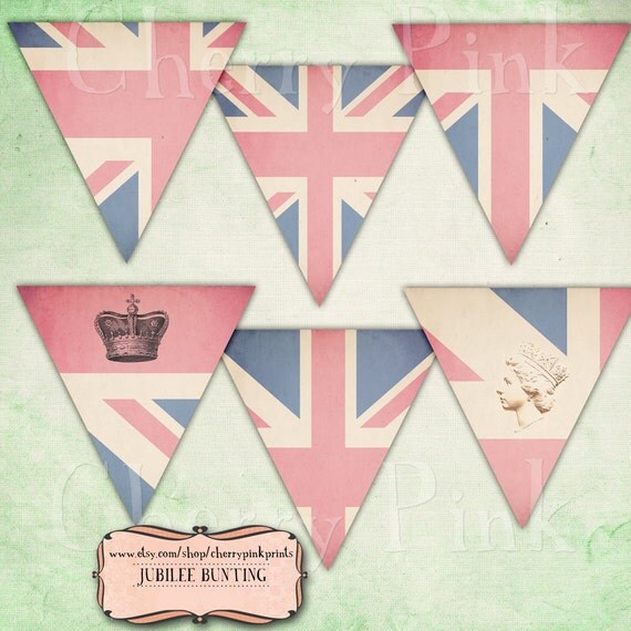 BRITISH BUNTING digital printable bunting download for
