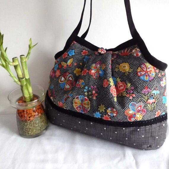 FREE SHIPPING Japanese Kimono Pattern Granny bag purse by MofLeema