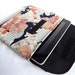 iPad Sleeve - iPad Case - iPad Cover - Padded Tablet case - Flap Closure Kimono pattern fabric chrysanthemum black
