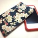 iphone case - iphone cover - ipod touch case - fabric cover case sleeve Japanese Kimono cotton fabric plum blossoms teal green