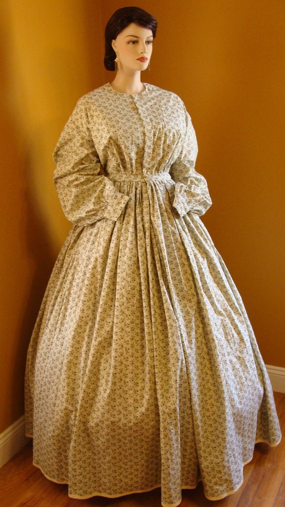 Items similar to Custom made Civil War Dress with free pinner apron on Etsy