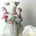 Green and Gold Vase with Children and Roses