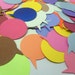 Speech Bubble Embellishments, Round Speech Bubble Confetti, Paper Decors