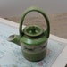 Porcelain Emerald Green Grasshopper Tiny Teapot