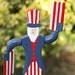 Wooden Uncle Sam Whirligig, Americana Yard Art, Folk Art, July 4th, Indepence Day