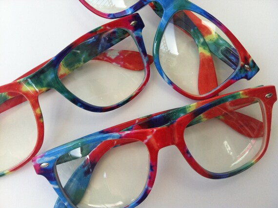 rave light show glasses Tie-dye bright