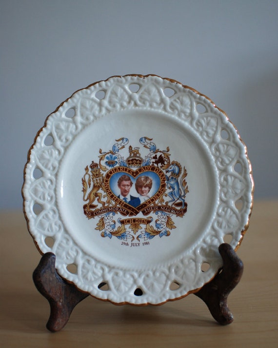 Vintage Royal wedding commemorative plate by BellasSuitcase