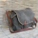 Vintage 1940's Military Washed Out Green Canvas Messenger Bag