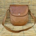 Vintage Lady's 1980's Natural Light Brown Leather Bag Shoulder Strap