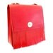 Vintage, Red Leather Handbag/Shoulder Bag/Purse with leather fringe.