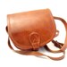 Beautiful Vintage Tan Brown, Leather Satchel/cross Body/Messenger Bag circa 1970s.