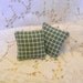 Hunter green pillows in plaid miniatures