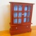 Country Red and blue cabinet or hutch for dollhouse miniatures