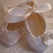 Satin Christening Shoes, Baptism Shoes, Ivory, Custom