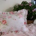 Shabby Cottage Chic Throw Pillow Handmade Toss,Decorative,Pink and White, from R. Ashwell Shabby Chic High End Fabric