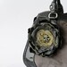 Grey Yellow Big Flower Broosh Hair Hat Handbag Clip Hand Made Taffeta Organza Fabric