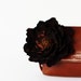 Brown Big Flower Broosh Hair Hat Handbag Clip Hand Made Taffeta