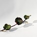 Brown Green Flowers Bobby Pins Set of 3 Hnad Made