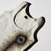 Hand Painted Cotton Beige Tank Peacock Feather SIZE M