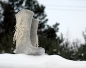 Felted Boots WILD LIFE for women, snow boots, winter shoes - jurgaZa