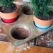 SALE - Vintage Cupcake Tin - 4 Cup Muffin Tin Planter Baking Tin Pan Holder Planter