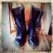 SEATTLE GRUNGE /// Dr Marten Tall Black Lace Up Boots