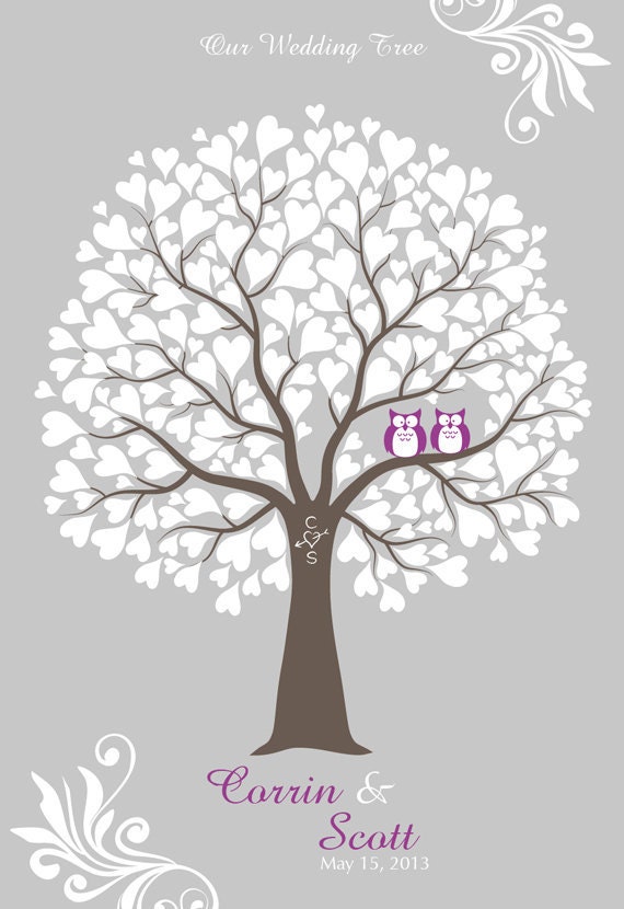 Items similar to Wedding Guest Book Alternative, Wedding Tree Guest