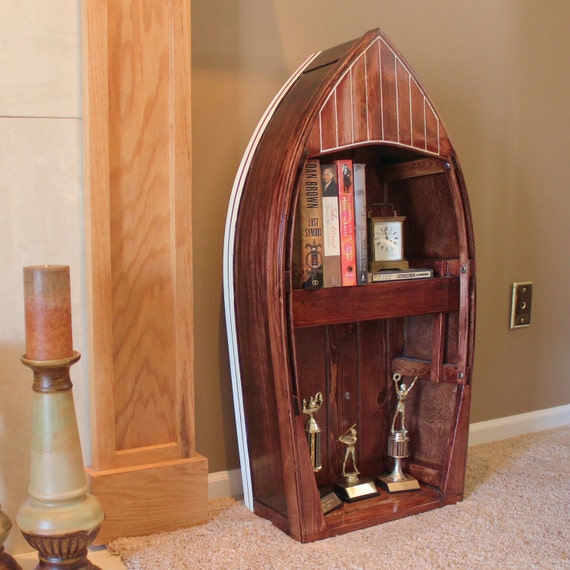 Boat Bookcase or Display Case SM by SCBoatworks on Etsy