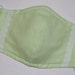 Double Gauze Facial Mask for Adults "Mini Gingham Check & Tio Tio Antibacterial Gauze" Light Green