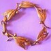Vintage Copper Leaves and Berries Bracelet