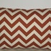 BOTH SIDES 20 x 14 lumbar zigzag zig zag chevron pillow cover burnt orange rust cream