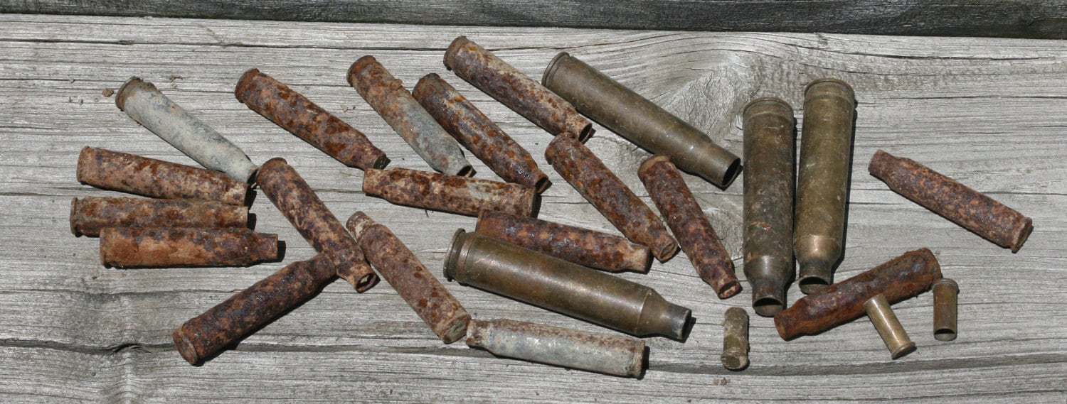 25 Spent Rusty Bullet Casings For Your Assemblage Steampunk And Altered Art Projects