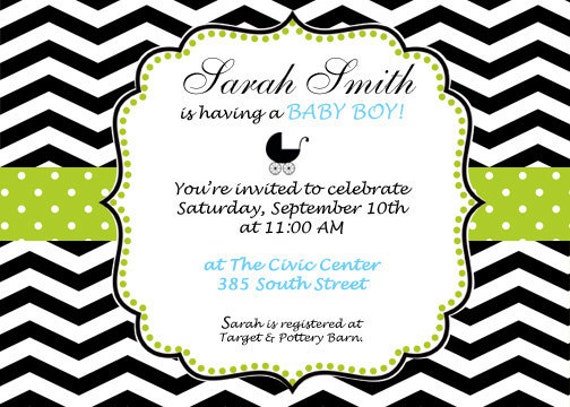 Printable Baby Shower or Bridal Shower Invitation Il_570xn