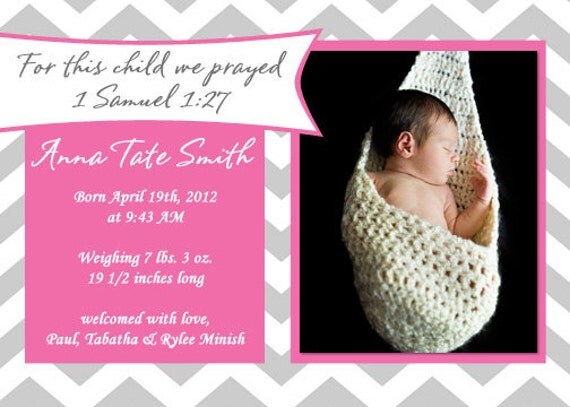 Birth Announcement. Baby Birth Announcement. Photo Announcement. Birth Announcement Card. Birth Announcement Template. Photo Card. Il_570xn