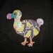 Dodo applique lined tote bag, handsewn and unique, vibrant colours
