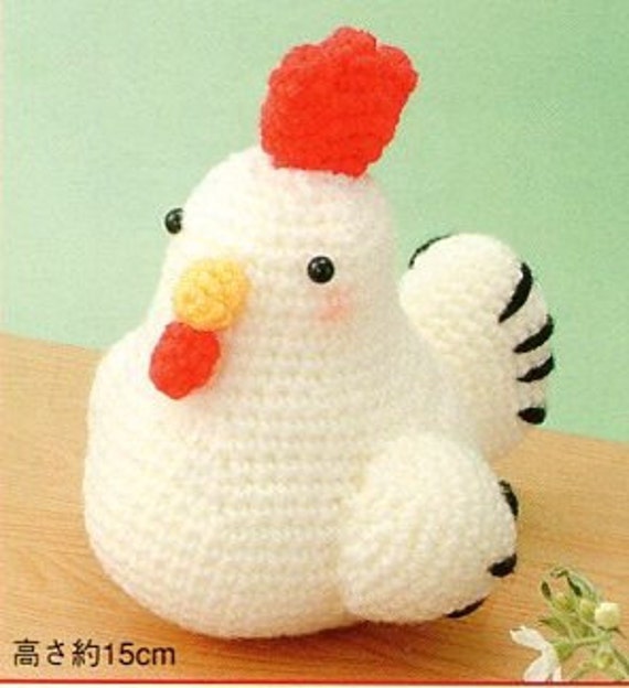 Big Amigurumi Chicken Plush Crochet Pattern PDF