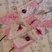 Vintage Fabric Tags Pink n Black Gift Tags Prim Cutter Quilt Wedding Baby Girl Everyday All Occasion Quilted Hang Tags itsyourcountry