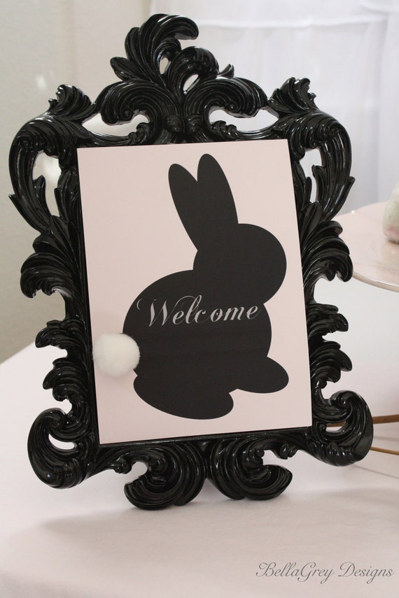 CUSTOM Welcome Party Sign - Vintage Peter Cottontail Easter Collection - BellaGrey Designs