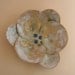 Porcelain Pottery Flower Bowl and Ring Dish, Wedding Favor, Creamy Beige, Hand Pinched Petals